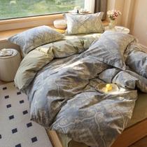 Conjunto de capa de edredom AOJIM Romantic Style Retro Pattern em tamanho real