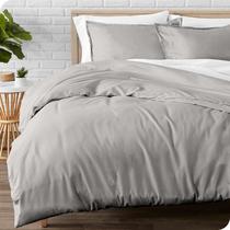 Conjunto de capa de edredom Bare Home Flannel Full/Queen Light Grey