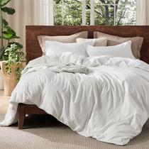 Conjunto de capa de edredom Bedsure 100% algodão lavado Oversize King