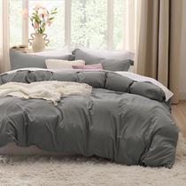 Conjunto de capa de edredom Bedsure Dark Grey Oversize Queen Size Conjunto de capa de edredom Bedsure Dark Grey Oversize Queen Size