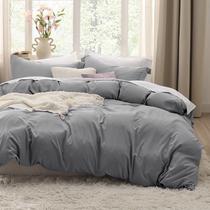 Conjunto de capa de edredom Bedsure Grey Queen Size 3 peças pré-lavadas Conjunto de capa de edredom Bedsure Grey Queen Size 3 peças pré-lavadas