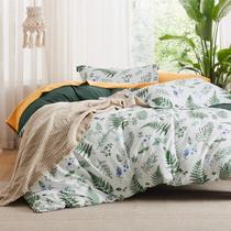 Conjunto de capa de edredom Bedsure Reversible Queen Size Green Plants