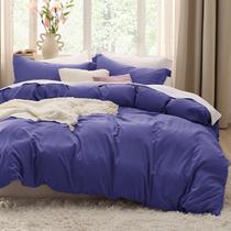 Conjunto de capa de edredom Bedsure Skipper Blue Queen Size 3 peças Conjunto de capa de edredom Bedsure Skipper Blue Queen Size 3 peças