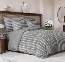 Conjunto de capa de edredom CGK Unlimited King Size 264 x 229 cm cinza Conjunto de capa de edredom CGK Unlimited King Size 264 x 229 cm cinza