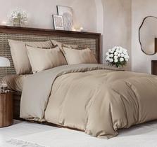 Conjunto de capa de edredom CGK Unlimited Queen Size Extra Soft Beige
