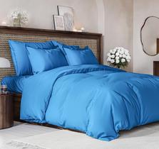 Conjunto de capa de edredom CGK Unlimited Queen Size Extra Soft Blue Conjunto de capa de edredom CGK Unlimited Queen Size Extra Soft Blue