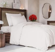 Conjunto de capa de edredom CGK Unlimited Twin/Twin XL tamanho branco antigo