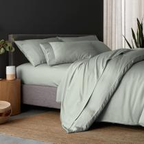 Conjunto de capa de edredom DOZ 100% viscose da Bamboo Full/Queen Sage Conjunto de capa de edredom DOZ 100% viscose da Bamboo Full/Queen Sage