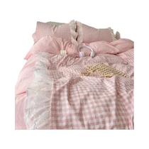 Conjunto De Capa De Edredom Em Camadas Duplas Estilo Princesa Com Renda, Capa De Colcha Macia Com