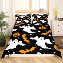 Conjunto de capa de edredom Feelyou Halloween Kids Ghost Pumpkin Queen