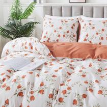 Conjunto de capa de edredom HoneiLife King 264x229 cm 100% algodão Conjunto de capa de edredom HoneiLife King 264x229 cm 100% algodão