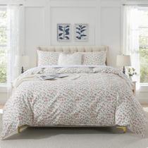 Conjunto de capa de edredom HoneiLife Queen 229 x 229 cm de algodão floral Conjunto de capa de edredom HoneiLife Queen 229 x 229 cm de algodão floral
