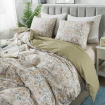 Conjunto de capa de edredom HoneiLife Queen 230 x 230 cm 100% algodão Conjunto de capa de edredom HoneiLife Queen 230 x 230 cm 100% algodão