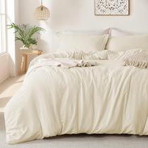 Conjunto de capa de edredom MILDLY Super Soft Lavado em Microfibra Bege Conjunto de capa de edredom MILDLY Super Soft Lavado em Microfibra Bege