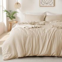 Conjunto de capa de edredom MILDLY Super Soft Washed Microfiber Light Khaki Conjunto de capa de edredom MILDLY Super Soft Washed Microfiber Light Khaki