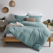 Conjunto de capa de edredom MILDLY Super Soft Washed Microfiber Teal