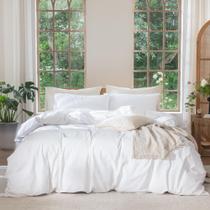 Conjunto de capa de edredom MooMee Bedding 100% algodão lavado Cal King