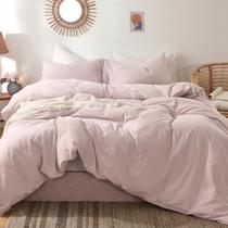 Conjunto de capa de edredom MooMee Bedding 100% algodão lavado king size
