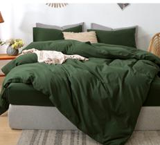 Conjunto de capa de edredom MooMee Bedding 100% algodão lavado king size