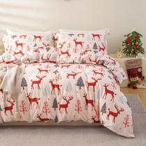 Conjunto de capa de edredom OAITE Queen Christmas Holiday Bedding, 3 unidades Conjunto de capa de edredom OAITE Queen Christmas Holiday Bedding, 3 unidades