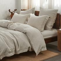 Conjunto de capa de edredom Simple & Opulence 100% linho queen size