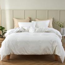 Conjunto de capa de edredom Simple & Opulence French Linen Off White King