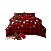 Conjunto De Capa De Edredom Temático De Natal Em 3 Peças, Macio, Respirável, Hipoalergênico, Estampa Conjunto De Capa De Edredom Temático De Natal Em 3 Peças, Macio, Respirável, Hipoalergênico, Estampa