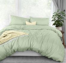 Conjunto de capa de edredom Utopia Bedding em tamanho real com 2 fronhas