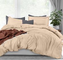 Conjunto de capa de edredom Utopia Bedding King Size 3 peças bege