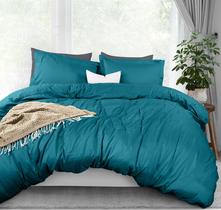 Conjunto de capa de edredom Utopia Bedding Queen Size Jeans Blue 225x225cm