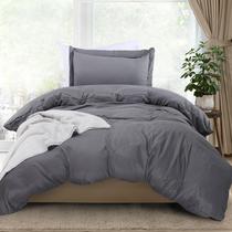 Conjunto de capa de edredom Utopia Bedding Twin Size, microfibra cinza
