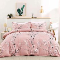 Conjunto de capa de edredom WONGS BEDDING Floral King com 2 fronhas Conjunto de capa de edredom WONGS BEDDING Floral King com 2 fronhas