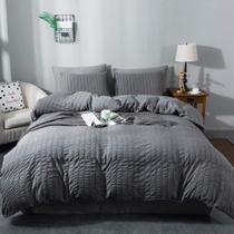 Conjunto de capa de edredon Avelom Queen Dark Grey Microfiber 230x230cm