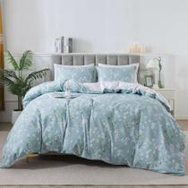 Conjunto de capa de edredon HoneiLife Queen 100% algodão floral Conjunto de capa de edredon HoneiLife Queen 100% algodão floral