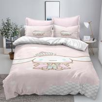 Conjunto de capa de edredon XYRXARIC Cinnamoroll em microfibra impressa em 3D Conjunto de capa de edredon XYRXARIC Cinnamoroll em microfibra impressa em 3D