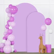 Conjunto de capa de fundo FANPROMS Arch de 2 capas de arco de casamento lavanda de 6 pés e 7,2 pés para capa de arco Conjunto de 2 capas de fundo em arco de balão para festas Conjunto de capa de fundo FANPROMS Arch de 2 capas de arco de casamento lavanda de 6 pés e 7,2 pés para capa de arco Conjunto de 2 capas de fundo em arco de balão para festas