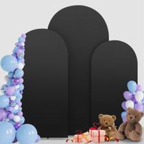 Conjunto de capa de fundo Wedding Arch MEKOTRIN Arch Black 4-6 pés Conjunto de capa de fundo Wedding Arch MEKOTRIN Arch Black 4-6 pés