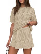 Conjunto de capa de maiô Fisoew Crochet Knit para mulheres