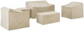 Conjunto de capa de móveis Crosley Waterproof Tan de 5 peças Conjunto de capa de móveis Crosley Waterproof Tan de 5 peças
