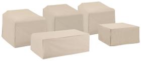 Conjunto de capa de móveis de pátio Crosley Furniture Waterproof Tan 5 unidades Conjunto de capa de móveis de pátio Crosley Furniture Waterproof Tan 5 unidades