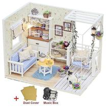 Conjunto de capa de poeira modelo miniatura Doll House Furniture DIY