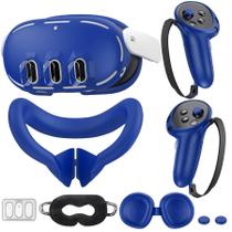 Conjunto de capa de silicone VR compatível com Meta/Oculus Quest 3