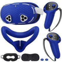 Conjunto de capa de silicone VR compatível com Meta/Oculus Quest 3S