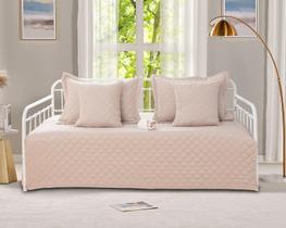 Conjunto de capa de sofá-cama Feyocn Beige Twin com 4 fronhas, 5 peças