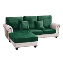 Conjunto de capa de sofá de veludo Taque de 3 peças para sofá em forma de L