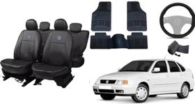 Conjunto de Capa de Volante, Tapetes e Capa de Couro para Polo 1994-2003