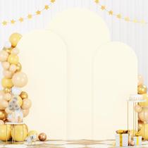 Conjunto de capa em arco FOTSHARER Ivory Spandex para pano de fundo de casamento