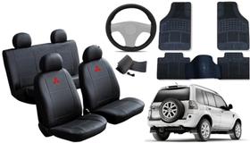 Conjunto de Capa Pajero 2007 a 2012 + Tapete Antiderrapante e Volante Luxuoso