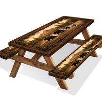 Conjunto de Capa para Mesa de Piquenique Uokiuki 3 Peças Impermeável 76x183 cm Conjunto de Capa para Mesa de Piquenique Uokiuki 3 Peças Impermeável 76x183 cm