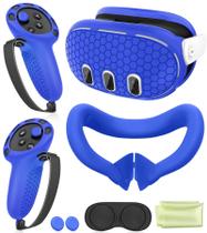 Conjunto de capa protetora para Oculus/Meta Quest 3 - azul